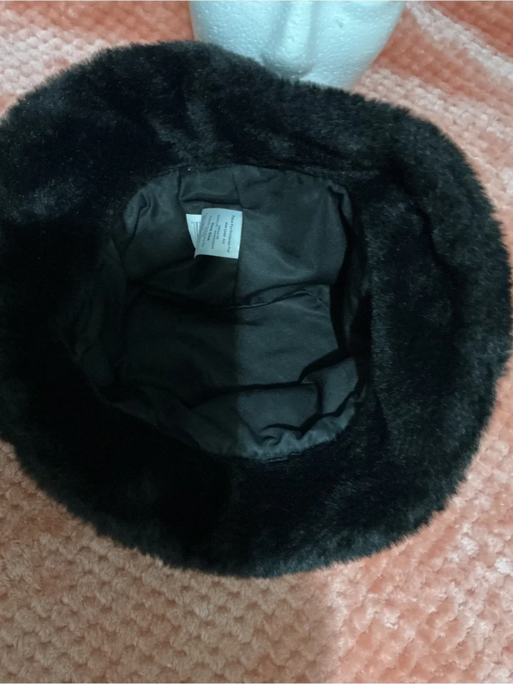 Black Faux Fur Bucket Hat - Women Accessories Glasses